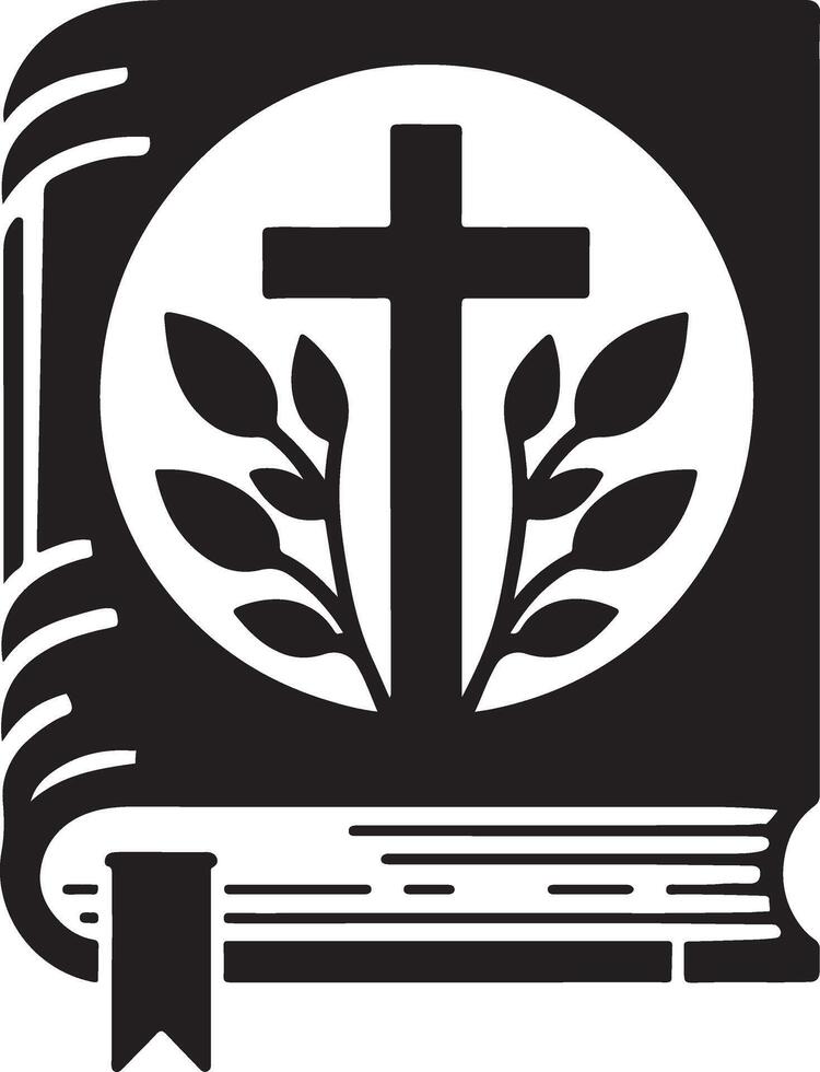 Artistic Bible Icon Silhouette Illustrations for Religious vector