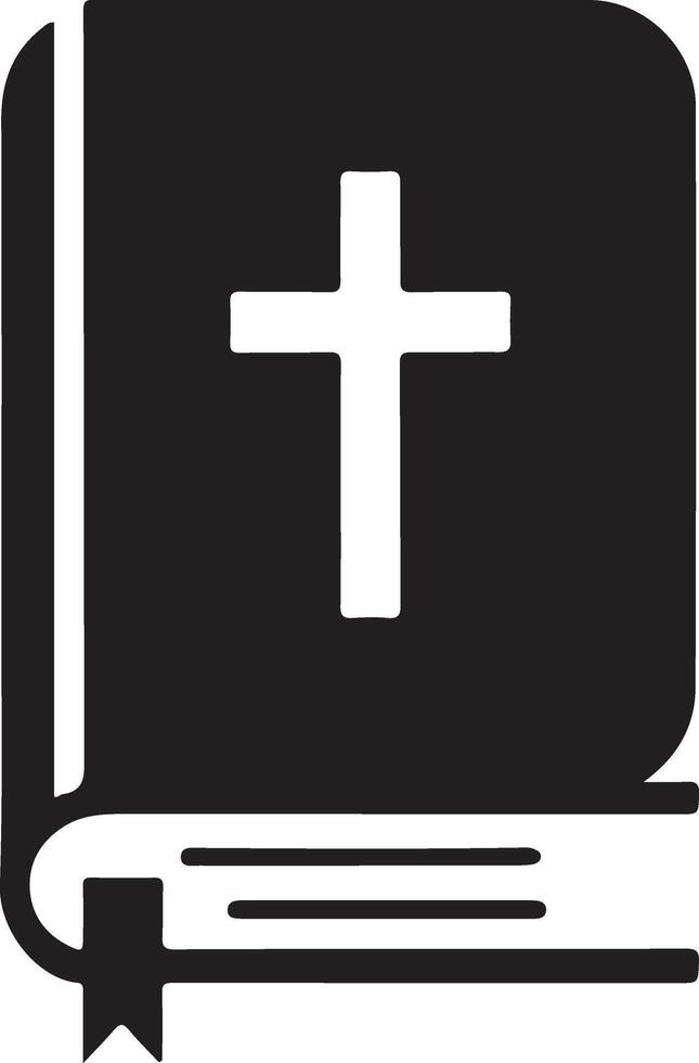 Inspiring Bible Icon Silhouette Art for Faith and Reflection vector