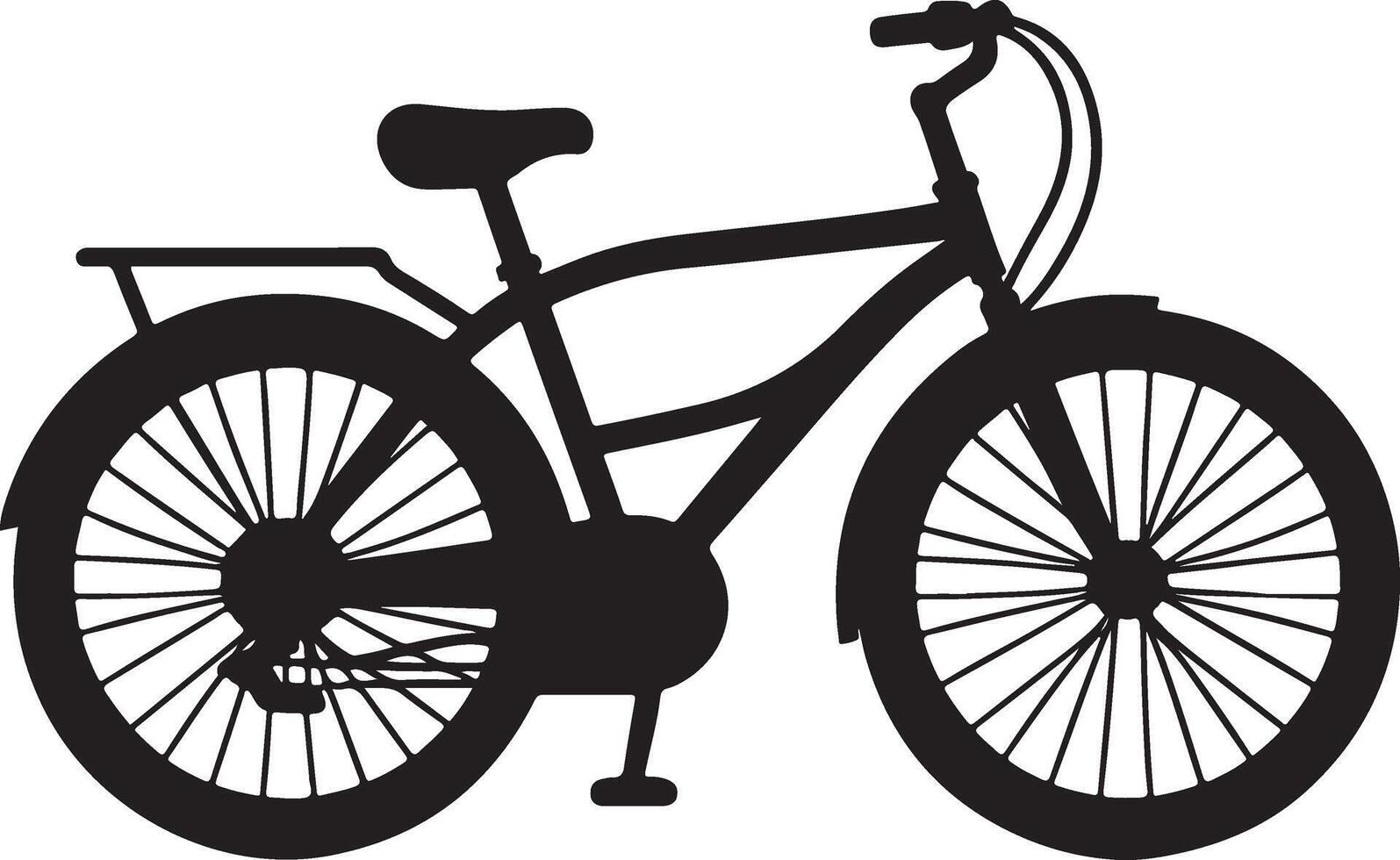 Elegant Bicycle Silhouette Icon for Branding and Marketing vector