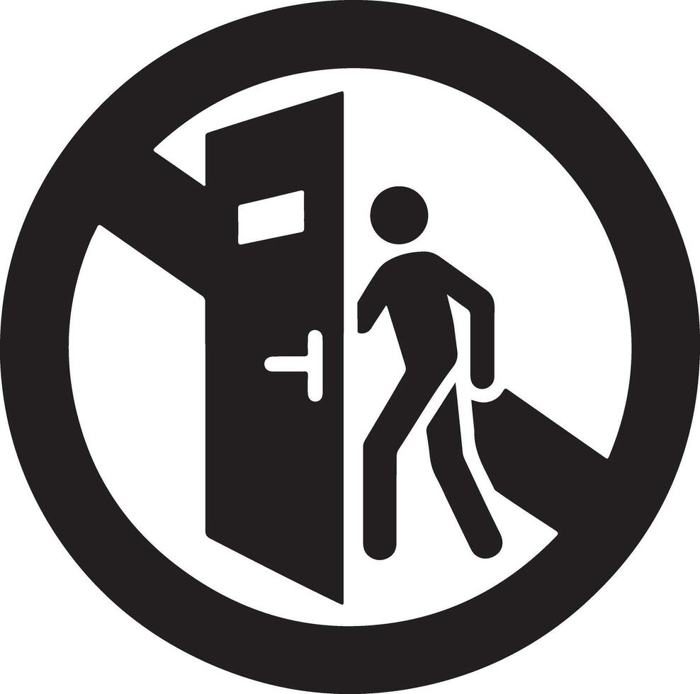 High Quality No Entry Silhouette Illustration Design vector