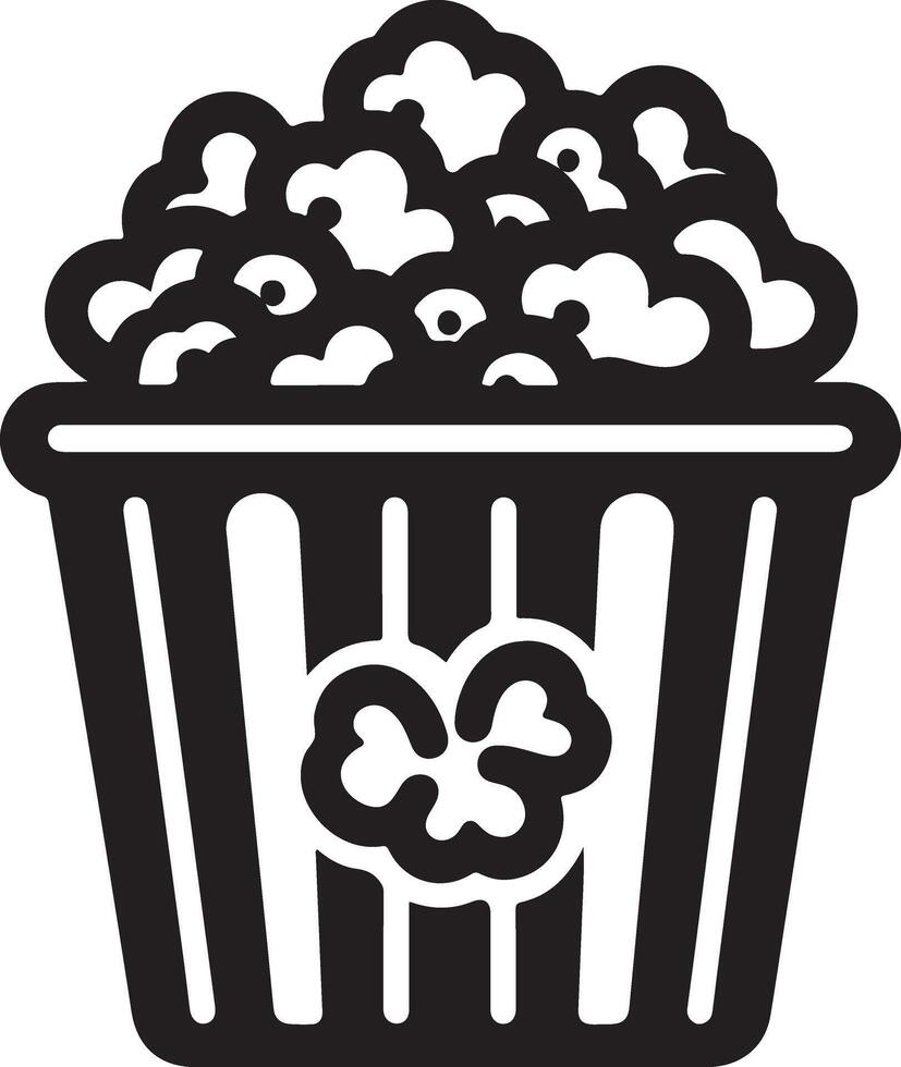 Popcorn Silhouette Popcorn Bucket Illustration vector