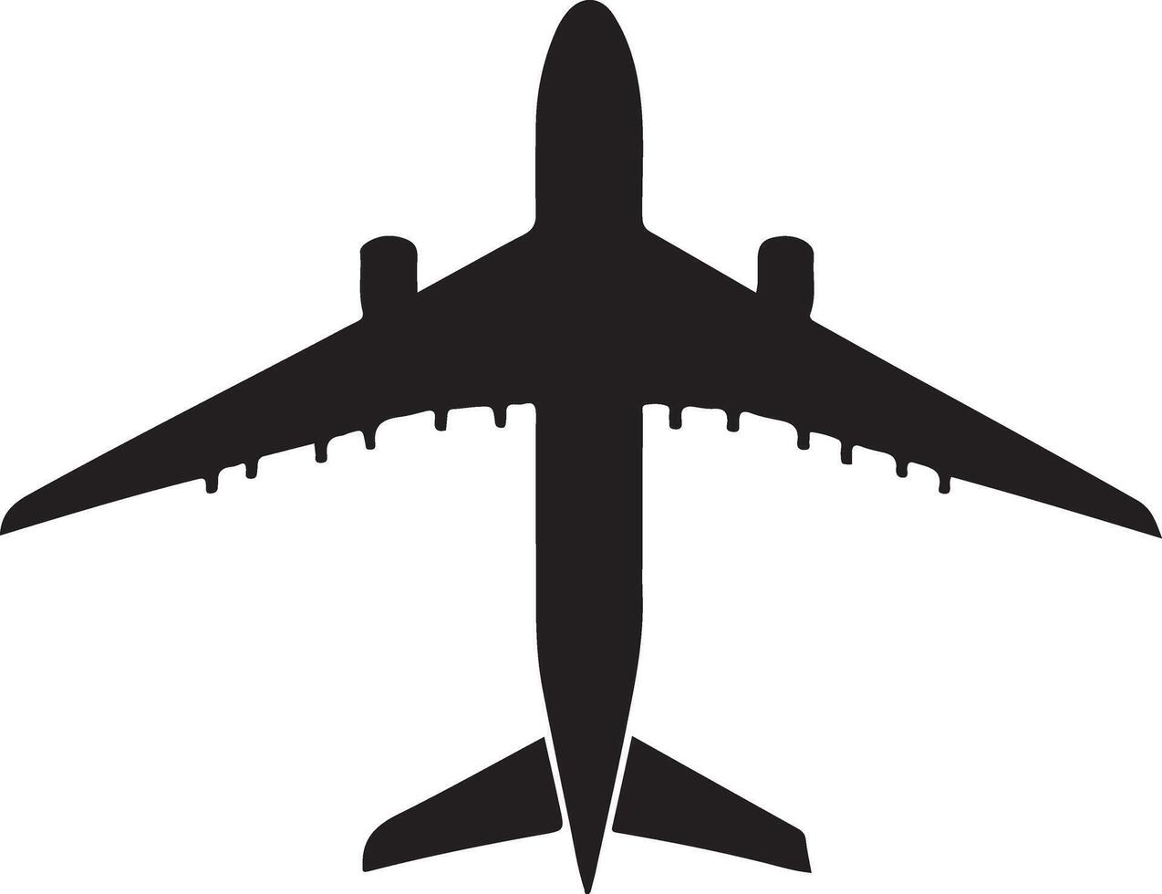 Modern Airplane Silhouette Artwork for Enthusiastic Travelers Everywhere vector