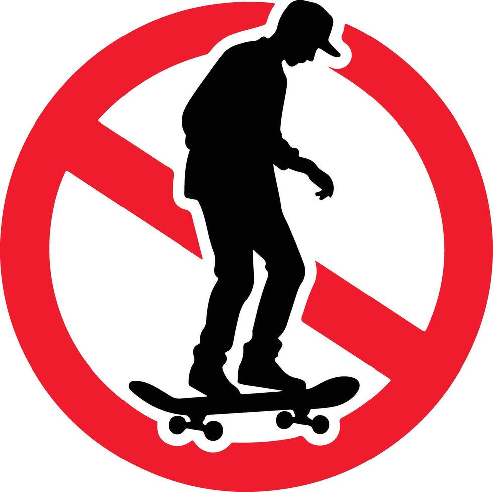 Skater Figure Silhouette , Wall Art, vector