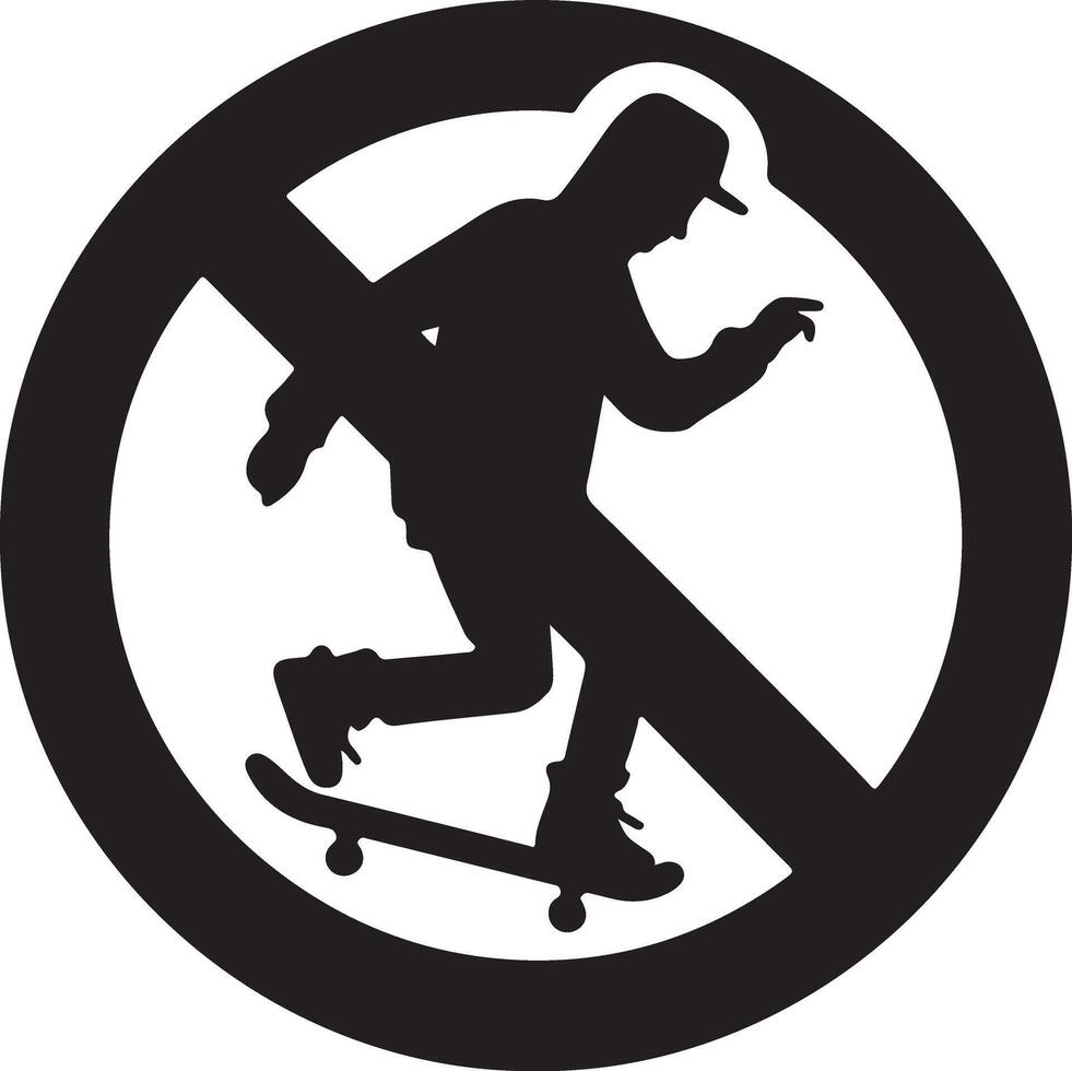 No skating Images art vector