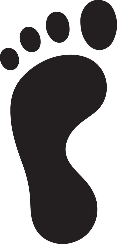Human Footprint Silhouette Art in Creative Illustrations vector