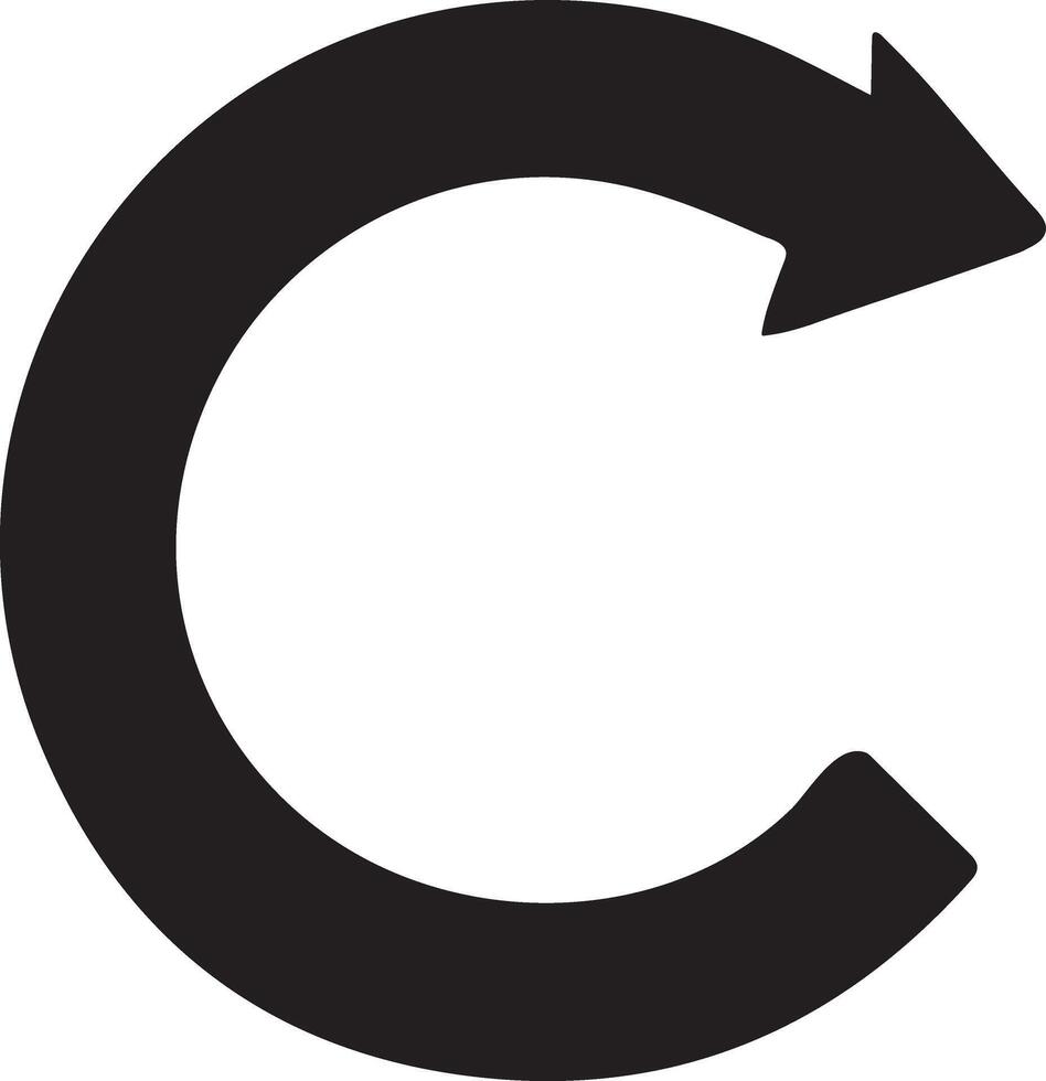arrows icon shape pointer reload progress silhouette style vector