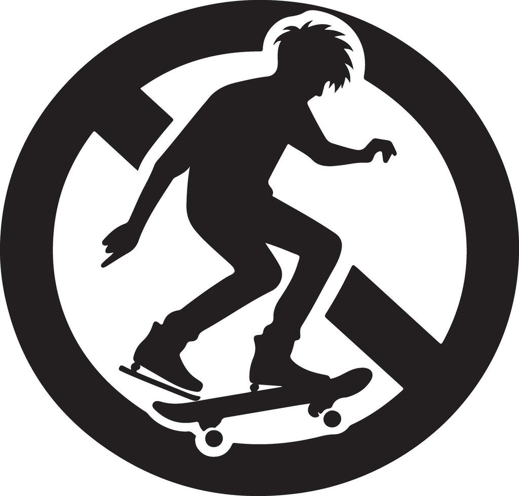 No Skate Stock Illustrations art vector