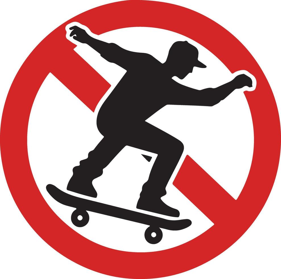 No skateboarding Images art vector