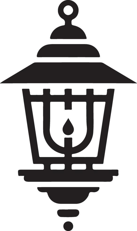 Silhouette ancient traditional chinese lantern Image vector