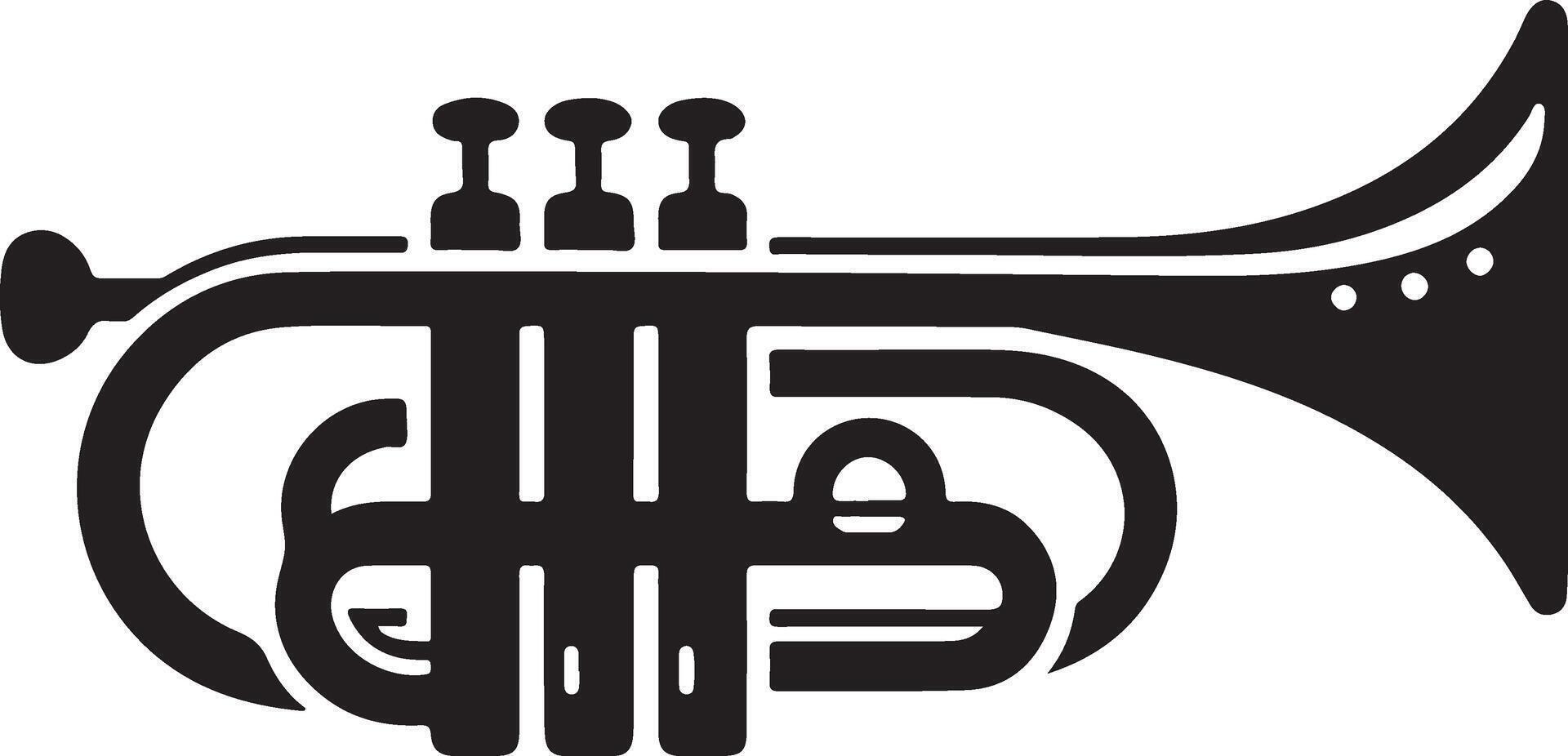 Trumpet Black Stock Illustrations vector