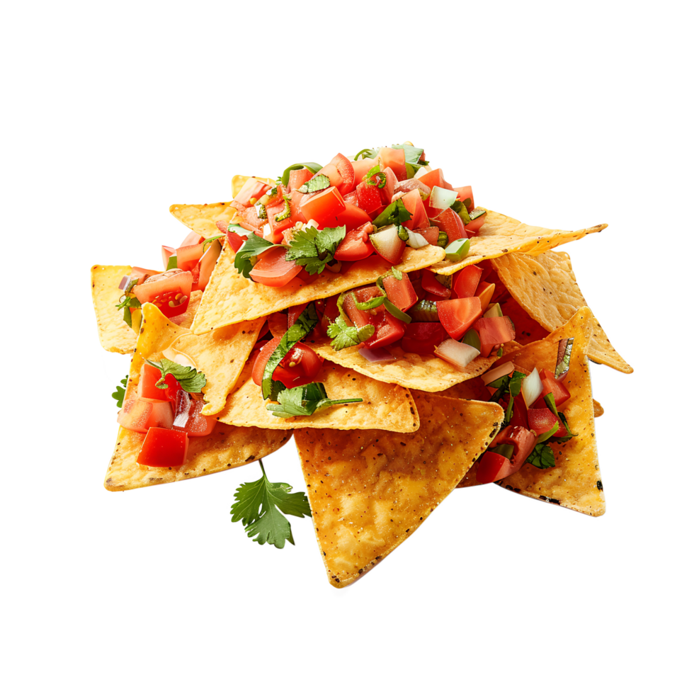 Nachos with tomato and cilantro png