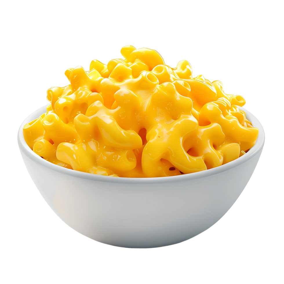 A bowl of macaroni and cheese is shown png