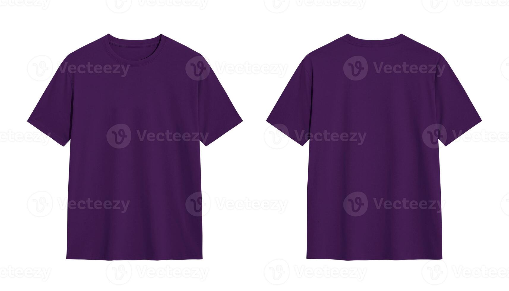 Two purple t shirts isolated on white background photo
