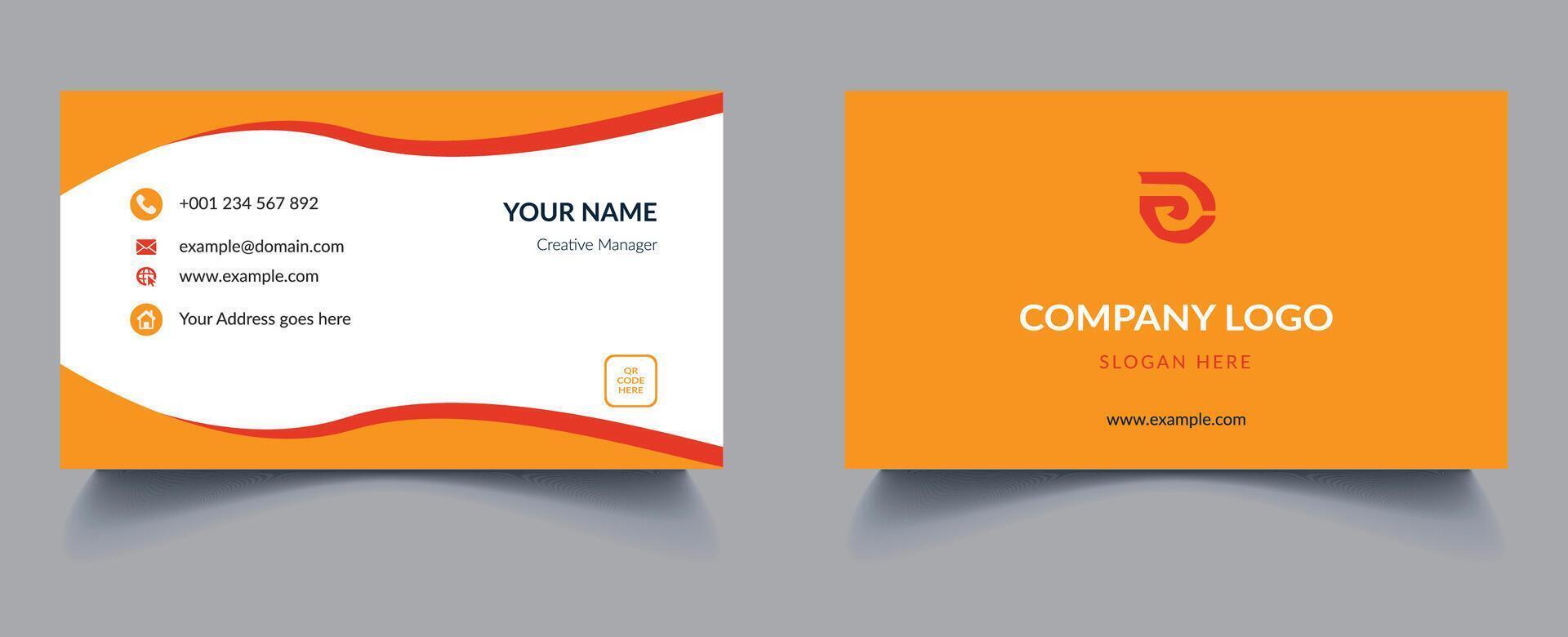 Corporate and clean Creative business card template. business card design. Stationery design vector
