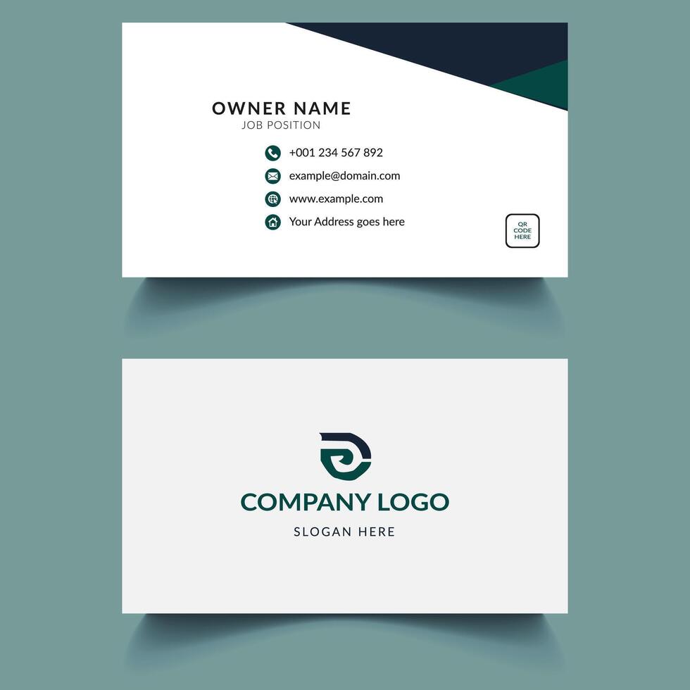 Corporate and clean Creative business card template. business card modern, name card, visiting cards, visit card, own, grab, bulletin, introduction, recruitment, id, elegant, estate business cards. vector