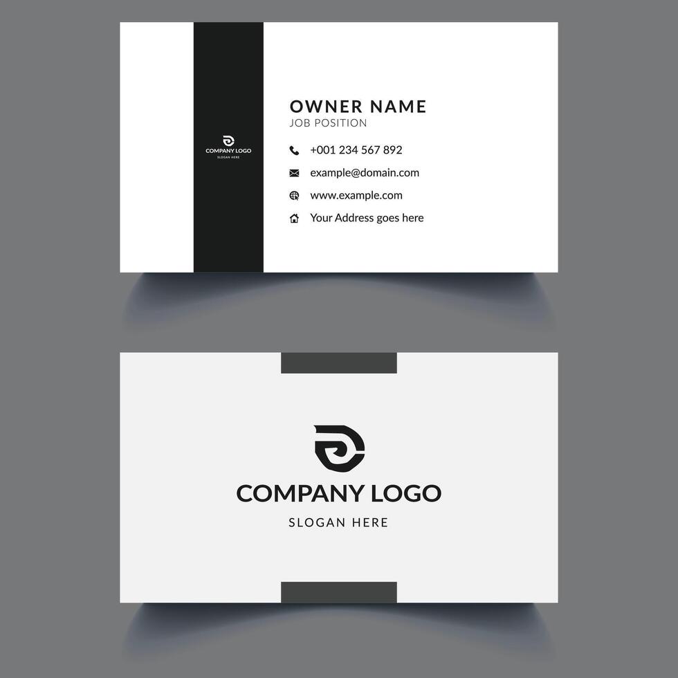 Corporate and clean Creative business card template. business card design. Stationery design. vector