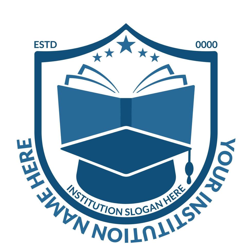 Education logo design template for school and organization vector
