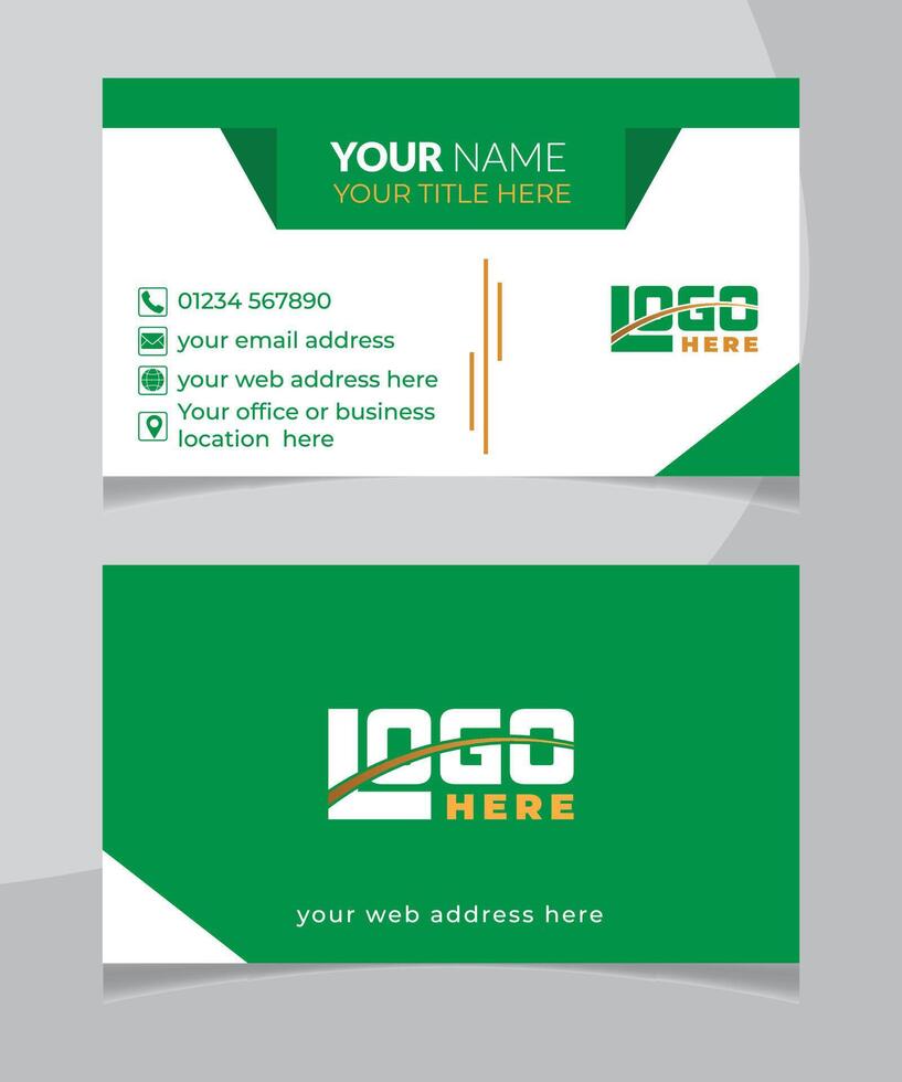 Minimal corporate business card design template vector