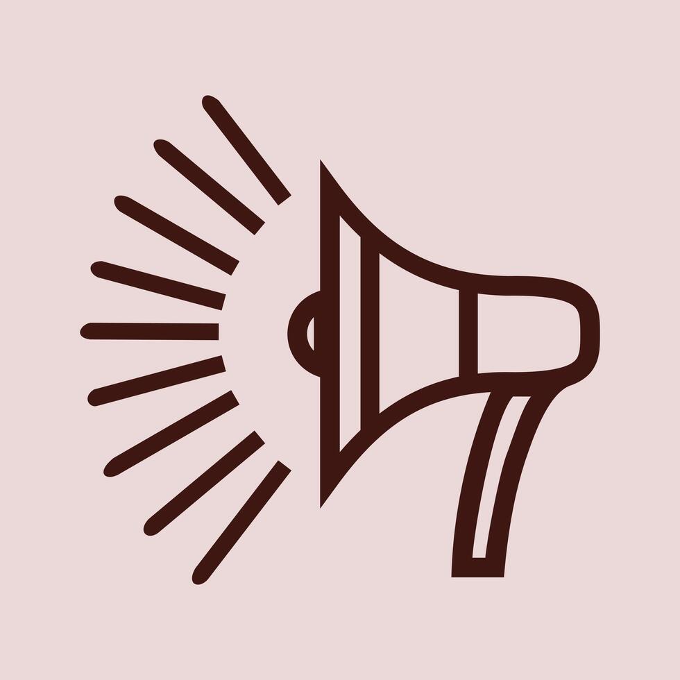 Megaphone Icon,Loudspeaker line icon.Silhouette. Sign. Symbol .Button. vector