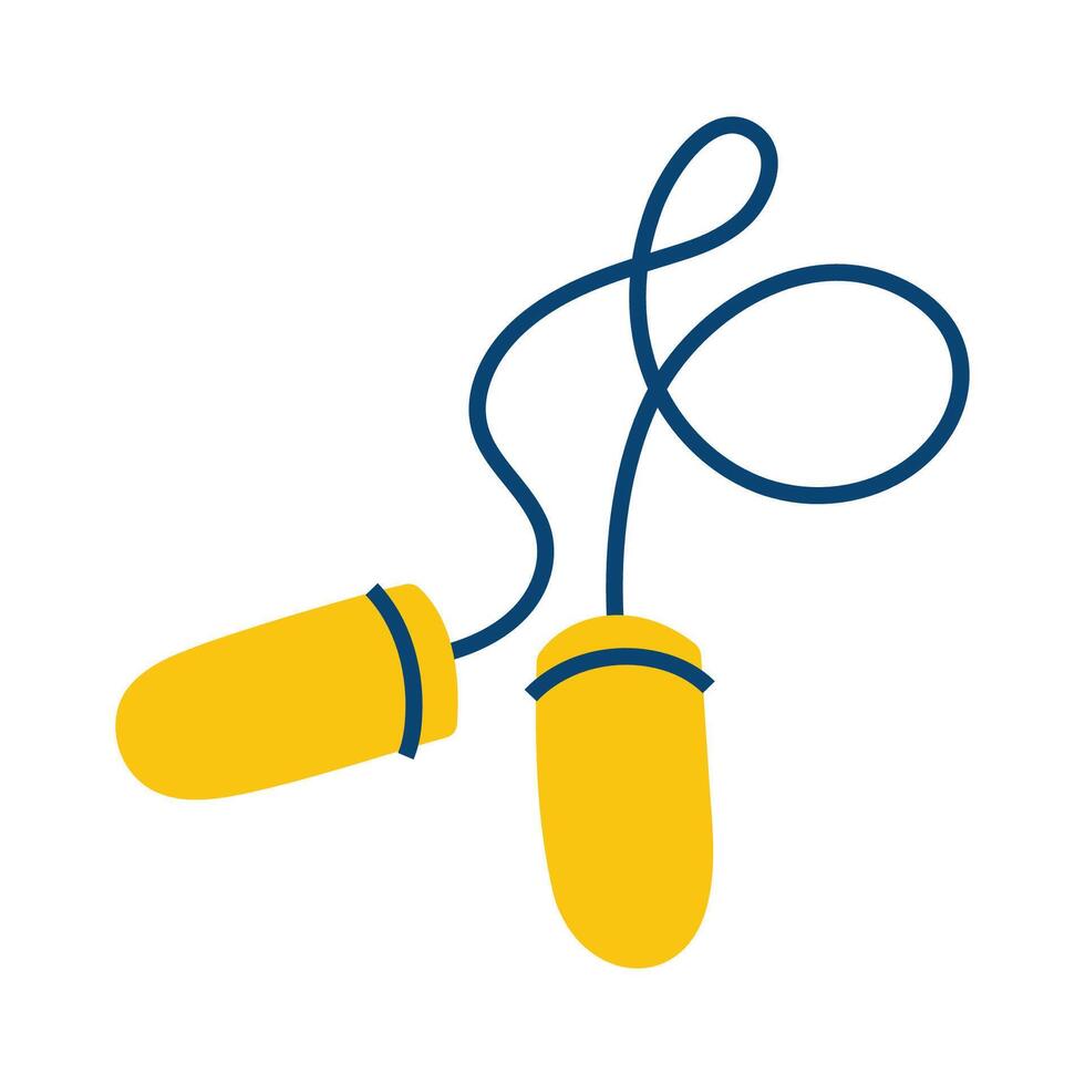 Earplugs for sleep on laces. Item for bedtime. Improving sleep and treating insomnia vector