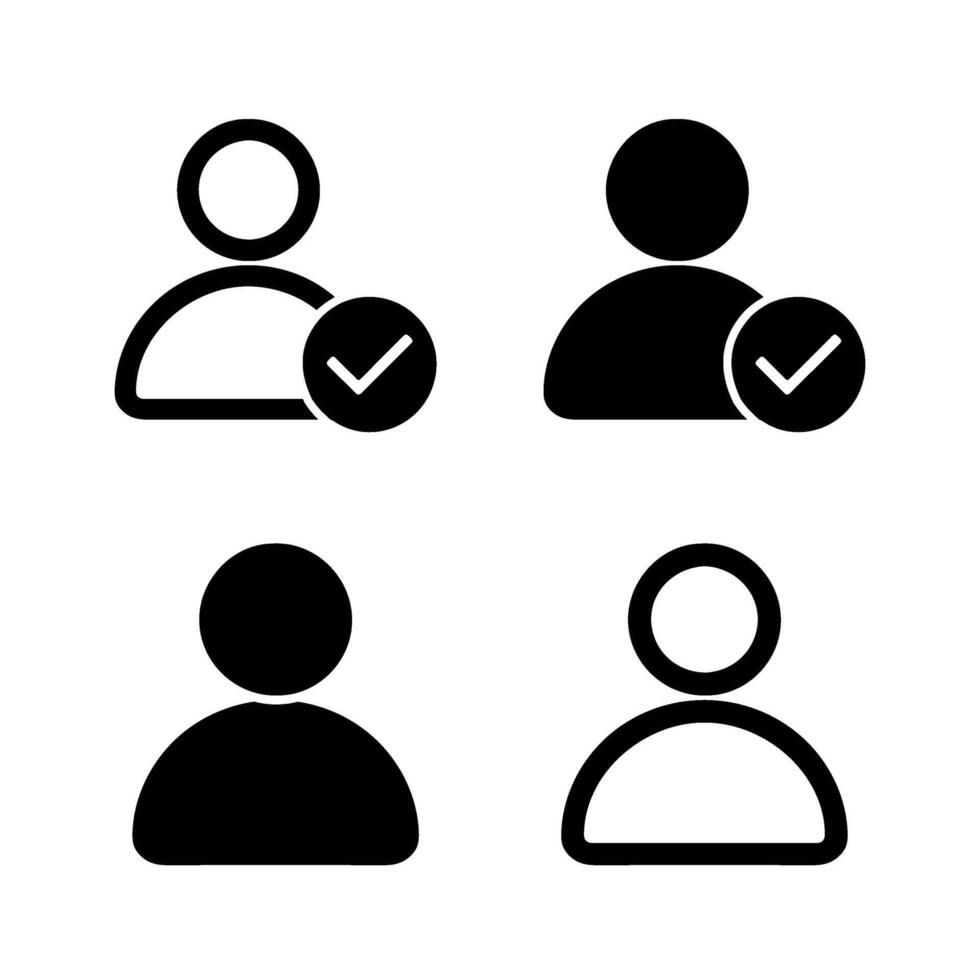 Account icon. Black illustration isolated on white background for graphic and web design. vector