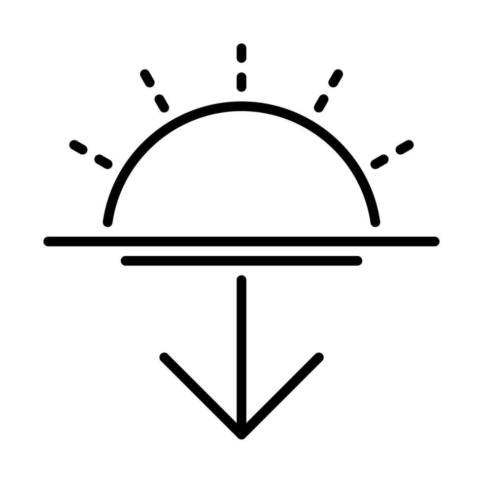 Sunset weather icon illustration vector
