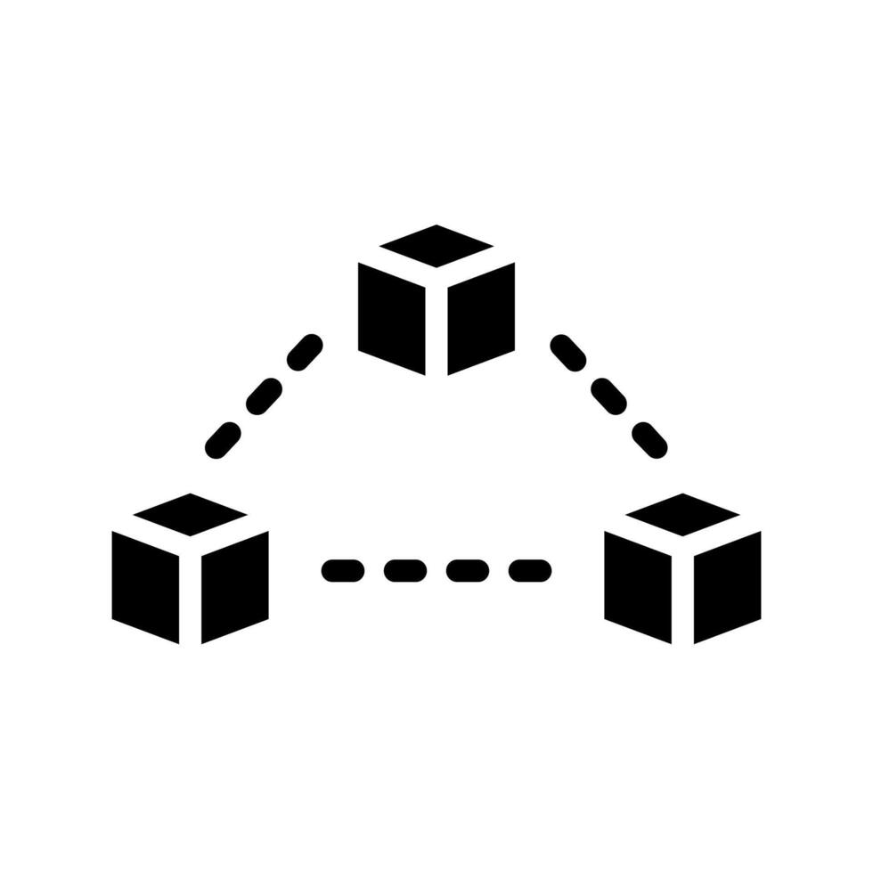 Blockchains network symbol vector