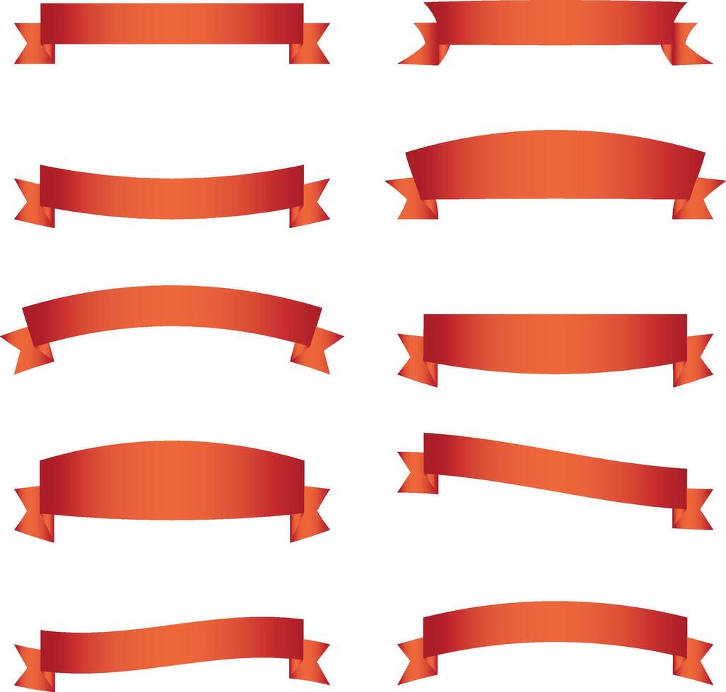 Red Gradient Ribbons Abstract Design for Graphics and Decorations vector