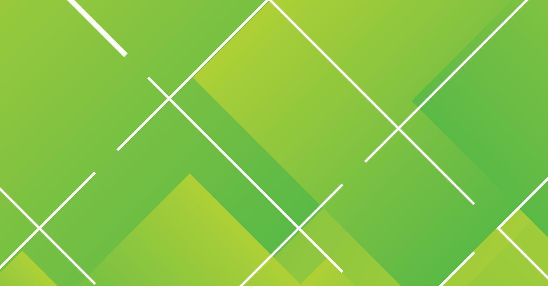 Vibrant Green Geometric Harmony Modern Abstract Composition vector