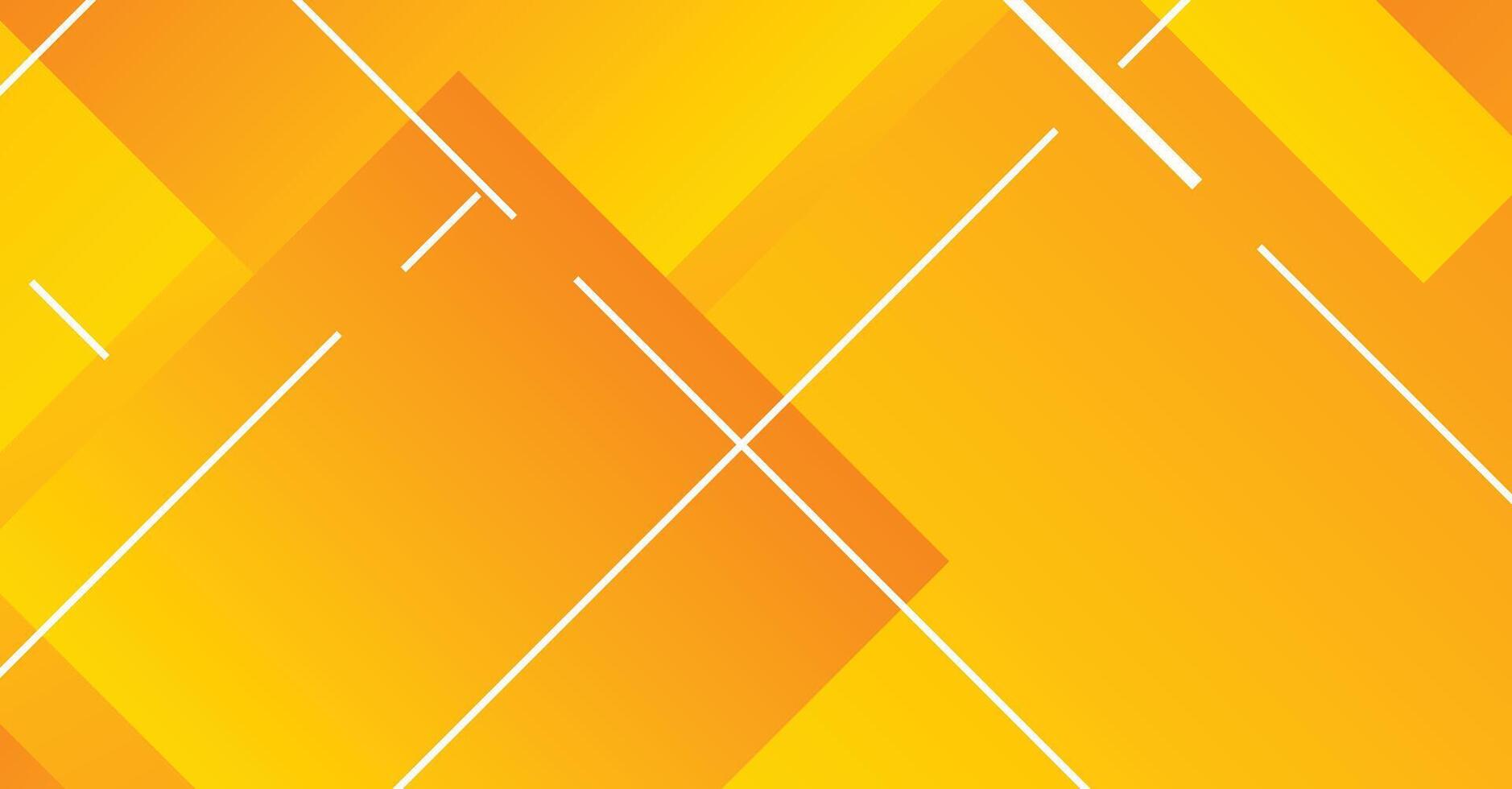Vibrant Abstract Geometric Composition in Warm Orange and Yellow vector