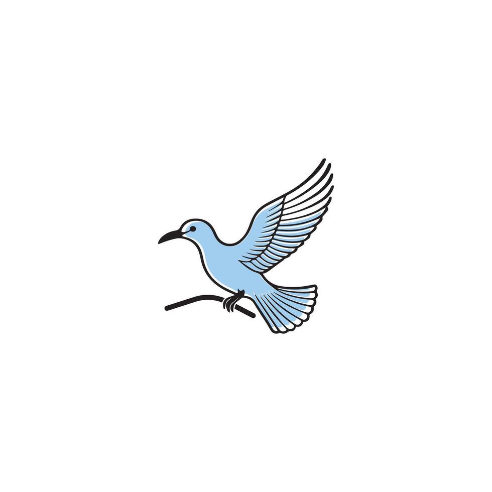Seagul bird logo icon illustration vector
