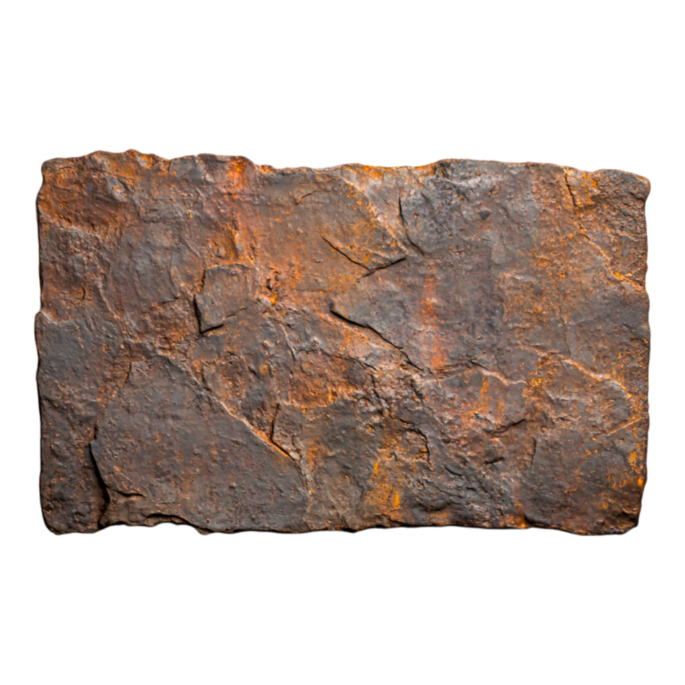 Rustic Textured Stone with Weathered Surface png