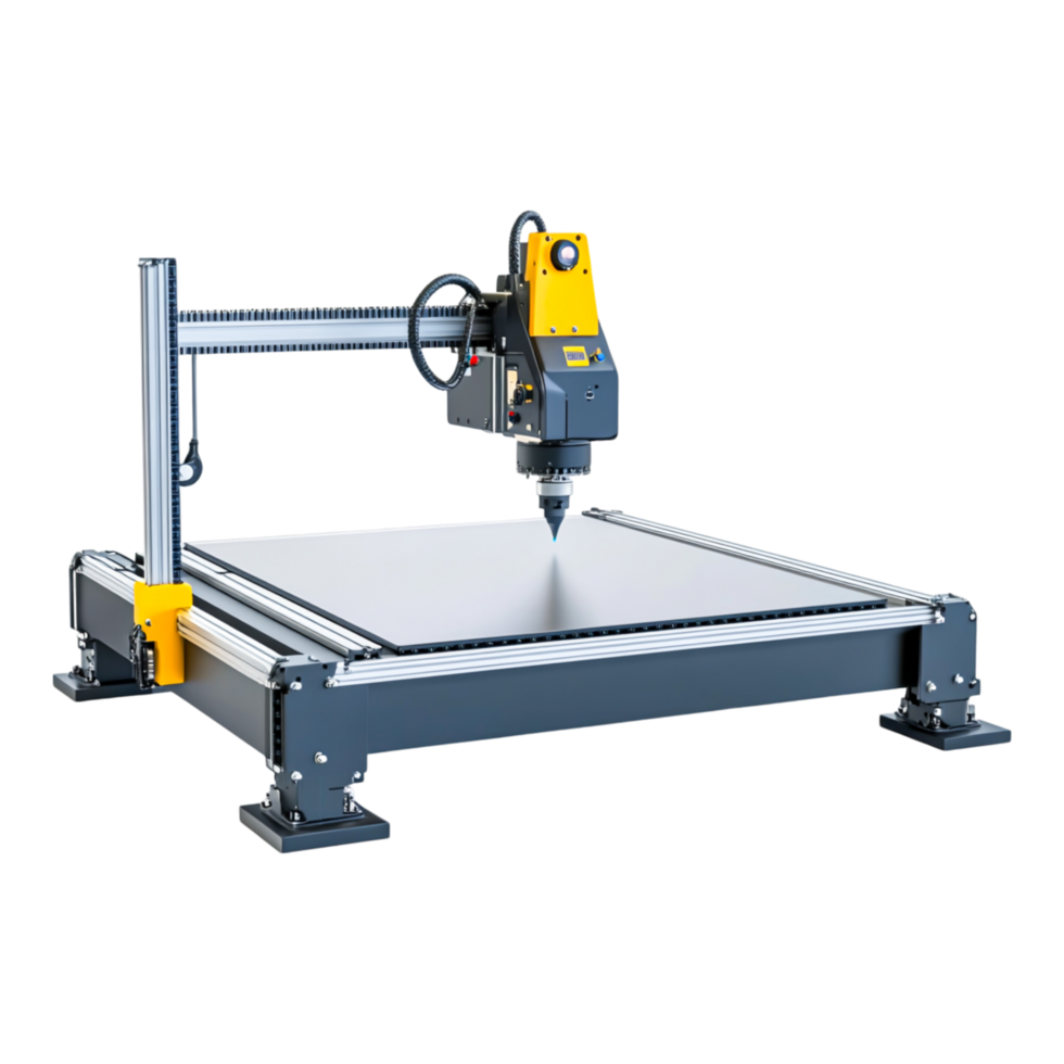 Precision Laser Cutting Machine on a Work Table png