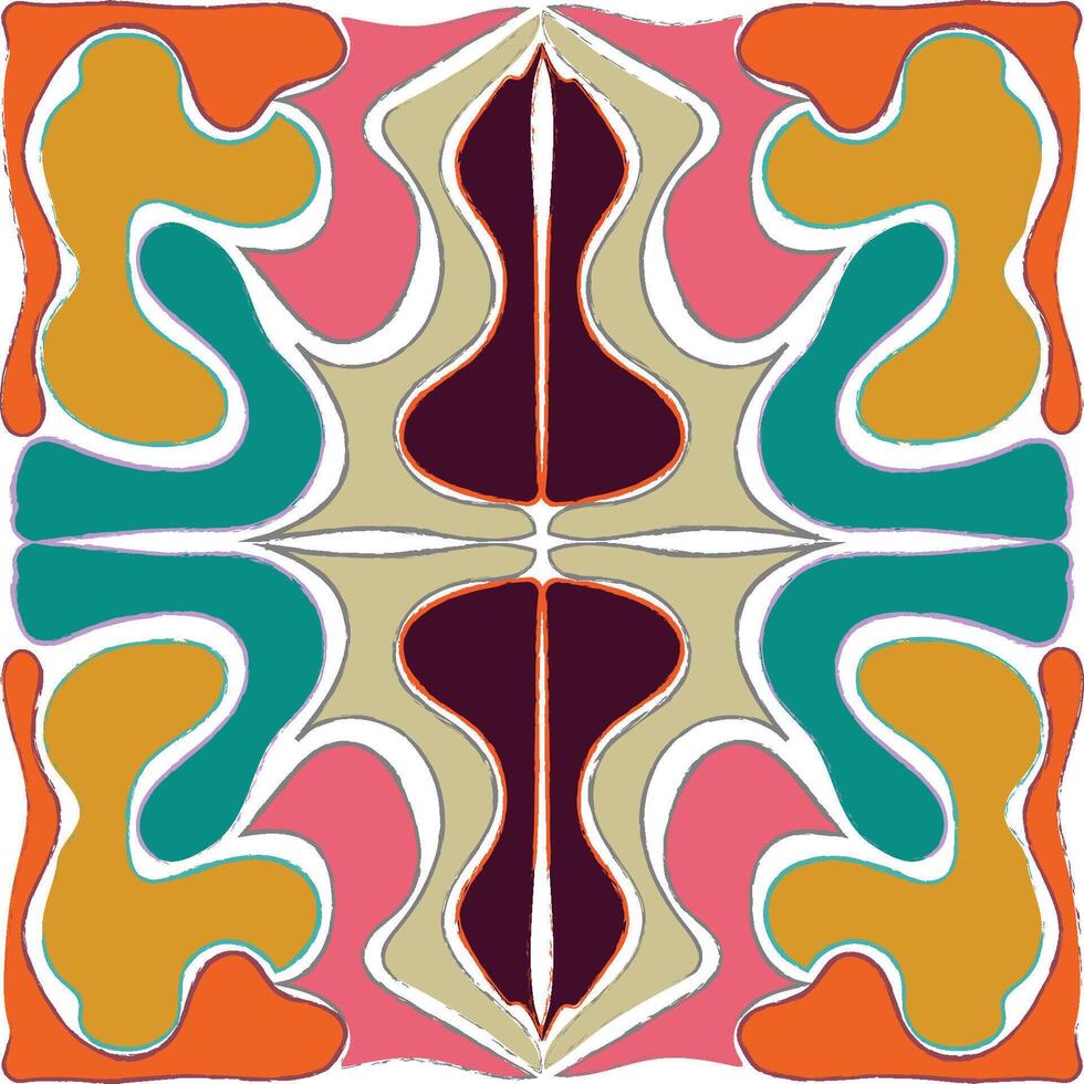 Vibrant Abstract Symmetrical Artwork vector