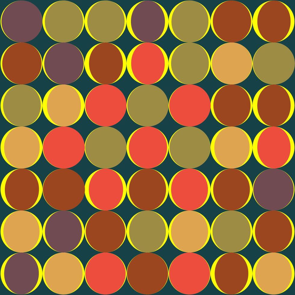 A seamless, pattern of bright, geometric circles. vector