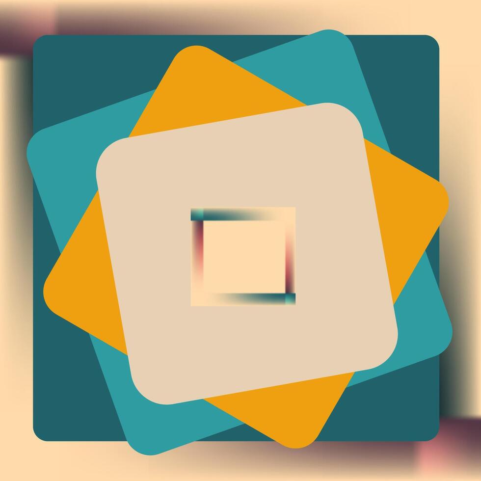 Colorful layered geometric shapes in a modern design composition with a soft color palette vector