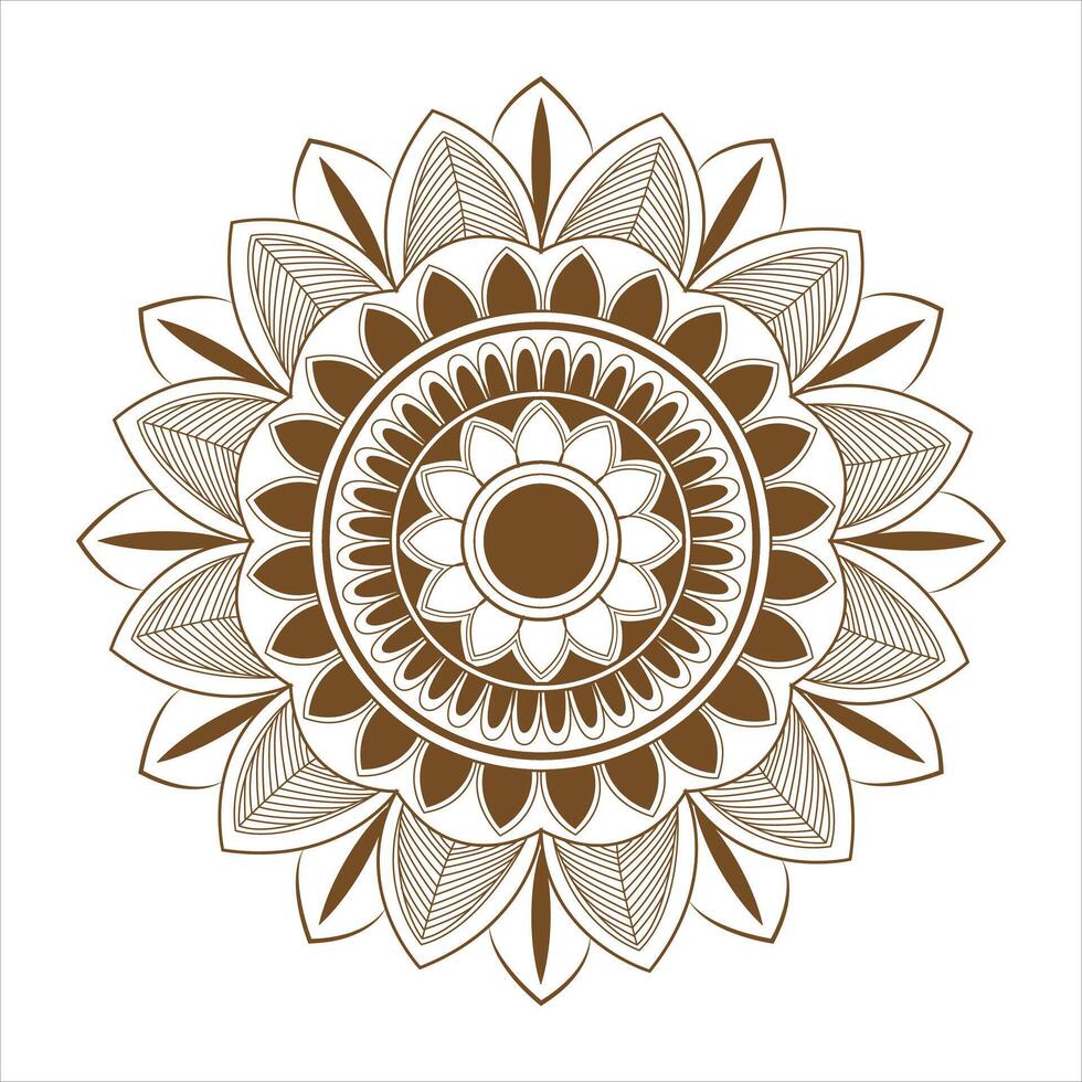 Diwali Mandala Flower Design vector