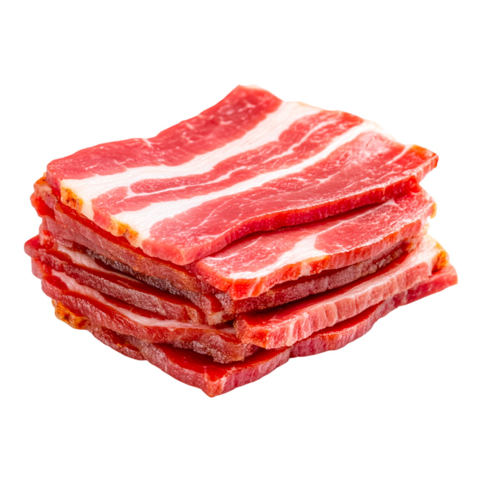 Fresh Slices of Premium Pork Belly for Cooking png
