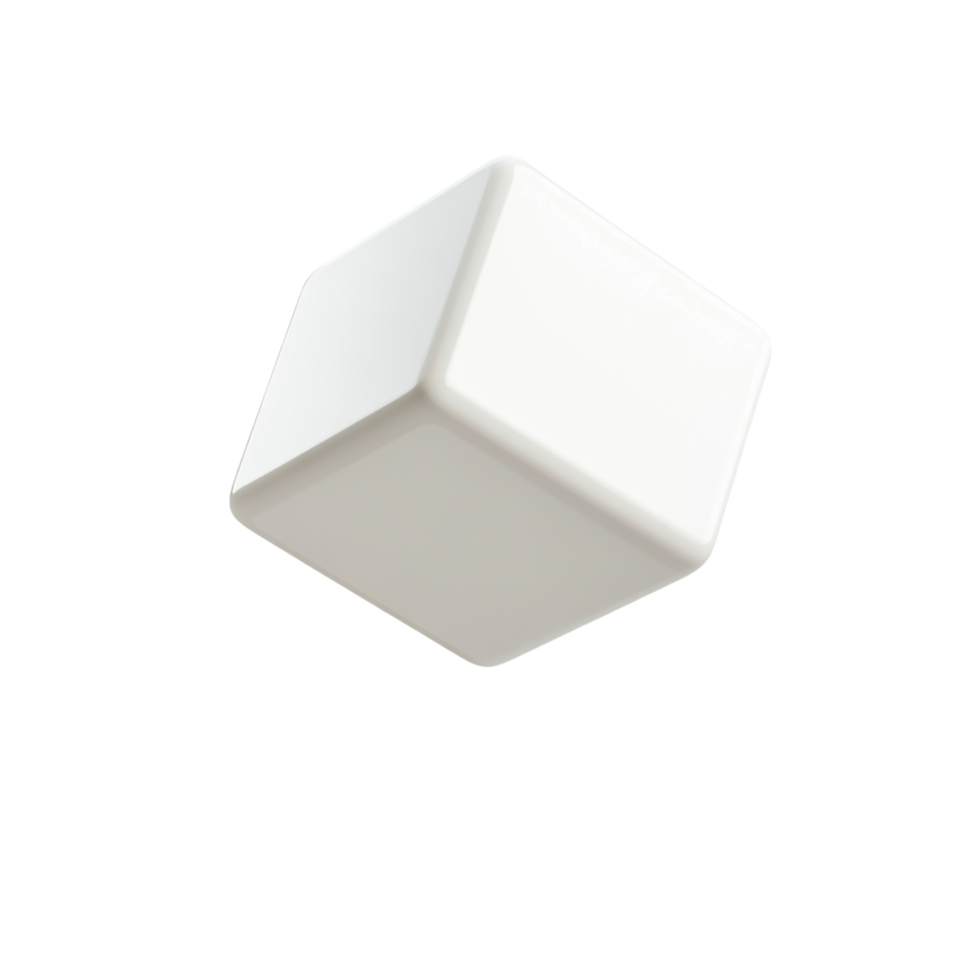 Simple White Cube png