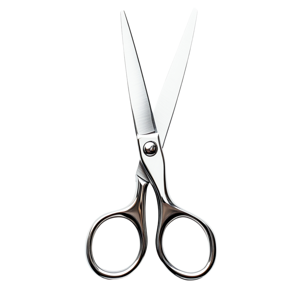 Sharp stainless steel scissors png