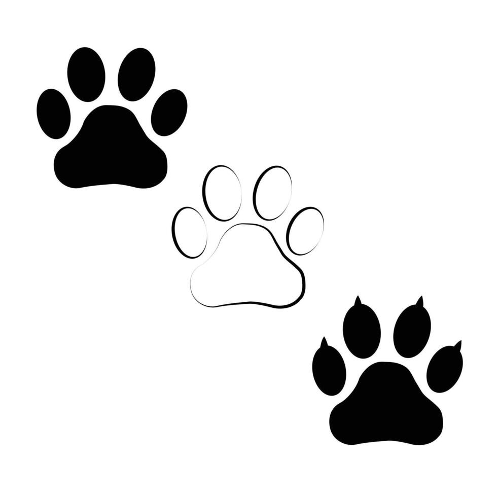 Foot Icon Cat royalty design vector