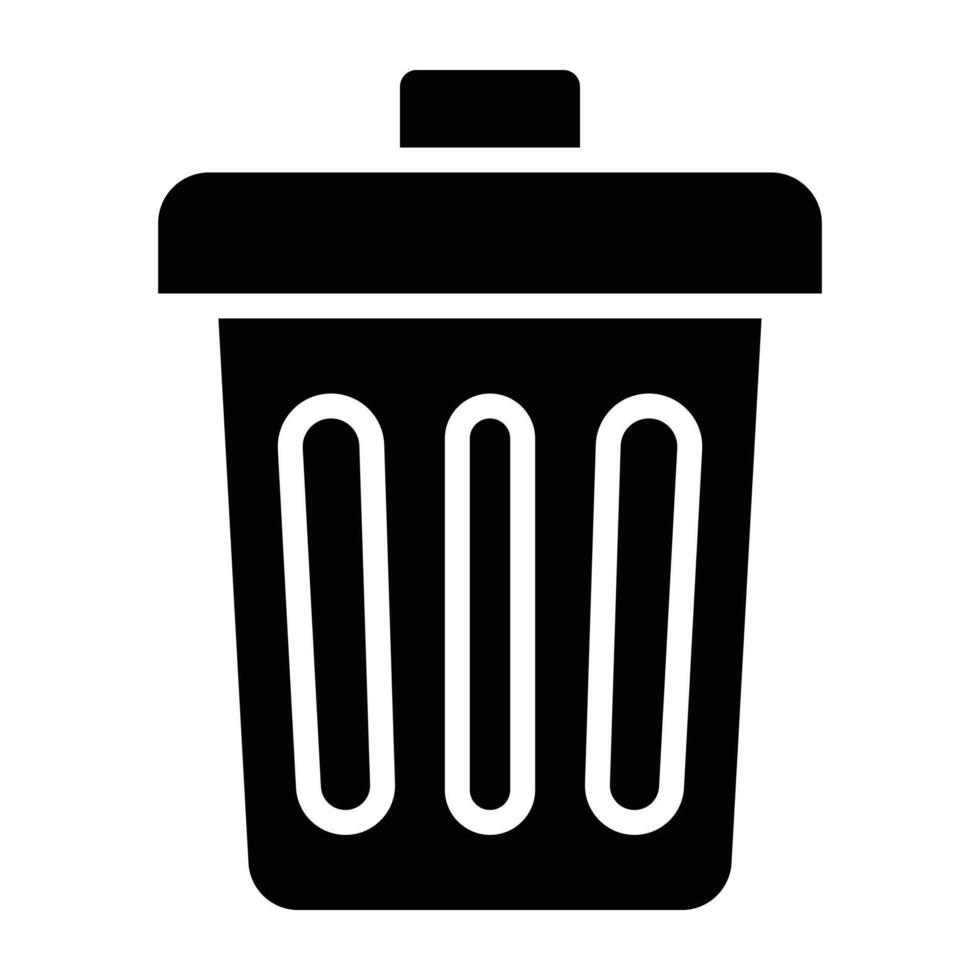 Trash can icon. vector