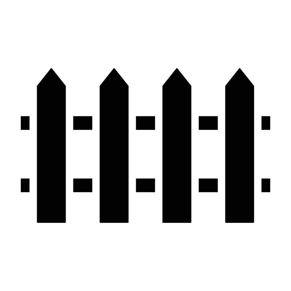 fence black icon. vector