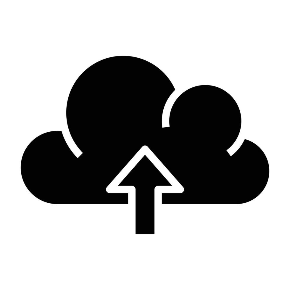 Upload black icon. vector