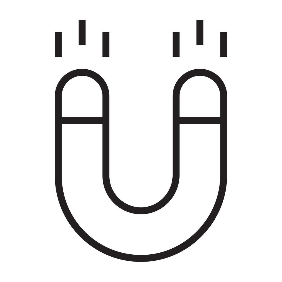 magnet line icon. vector