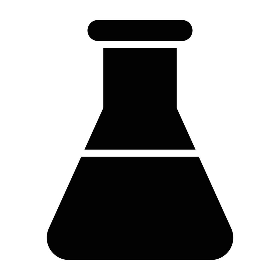 Flask black icon. vector