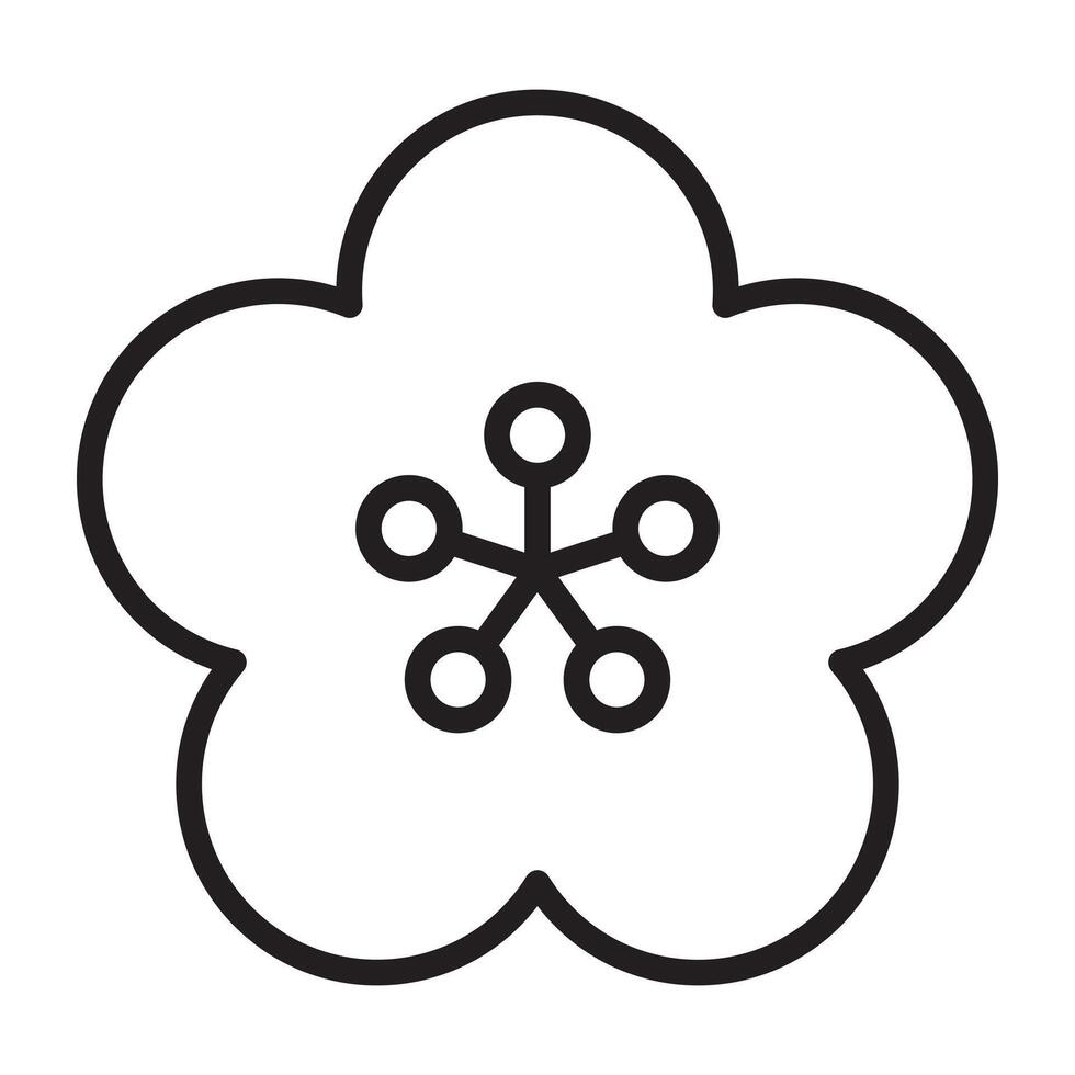 Sakura line icon. vector