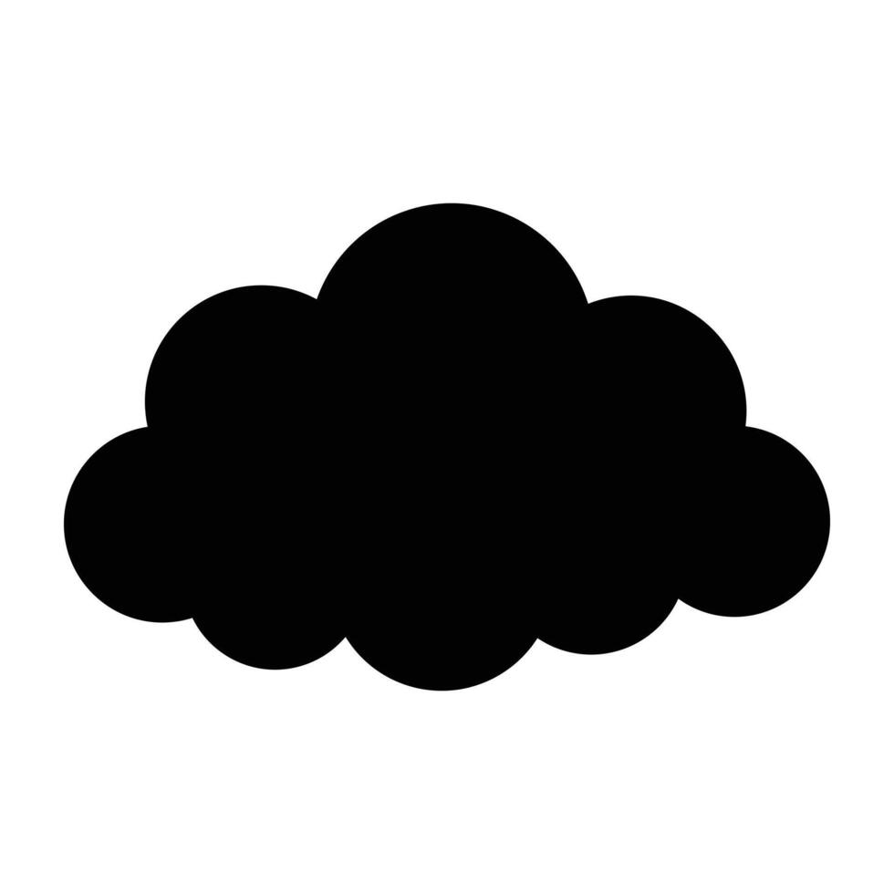 cloud black icon. vector