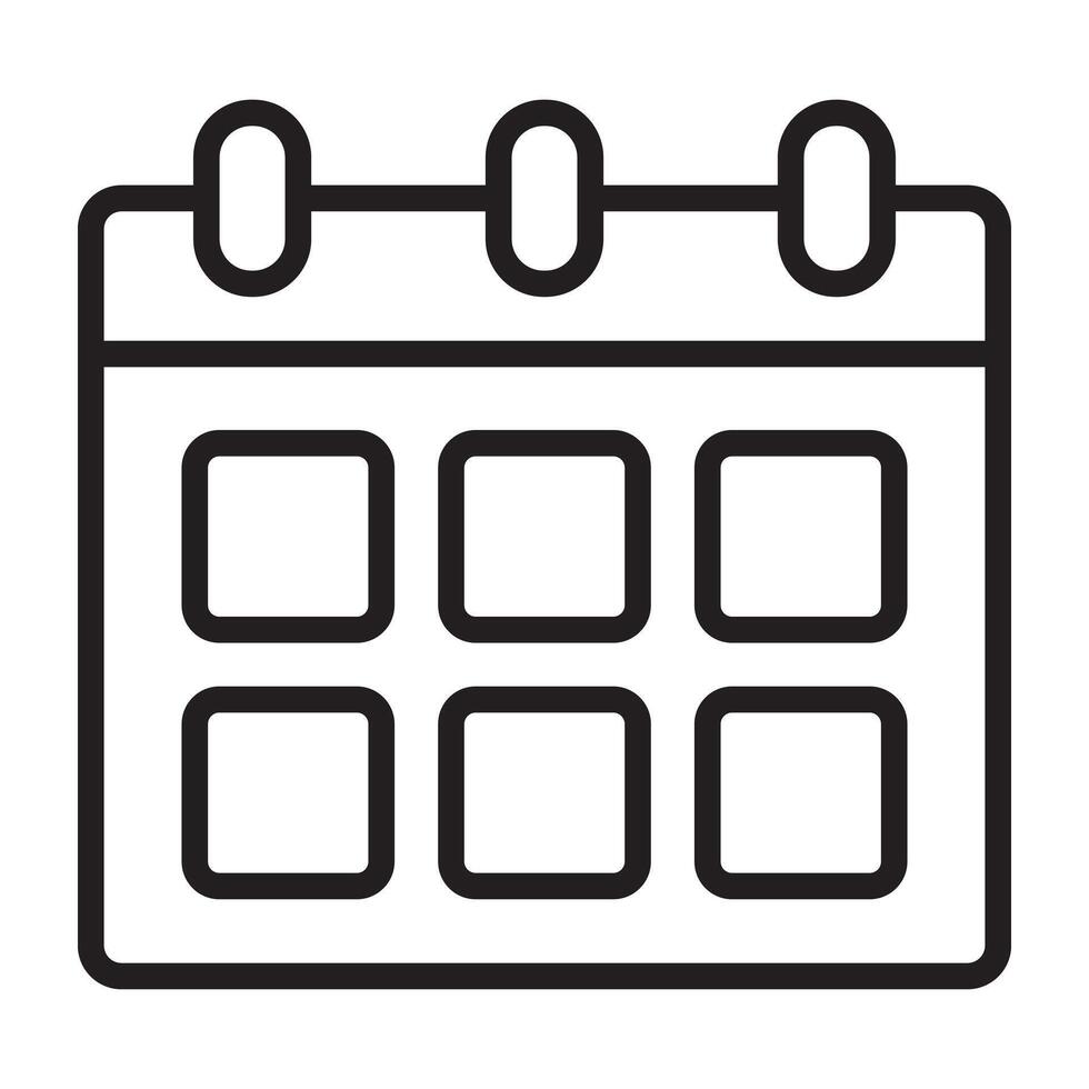 calendar line icon. vector