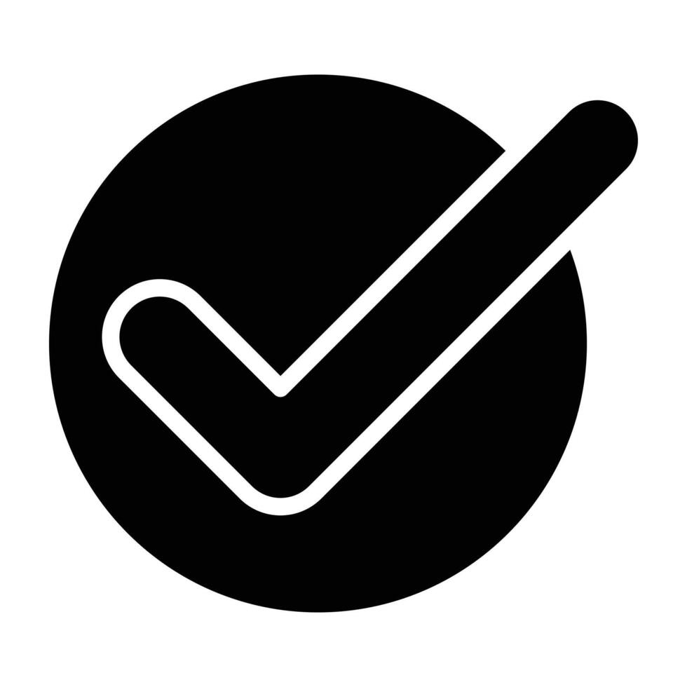Check mark icon. vector